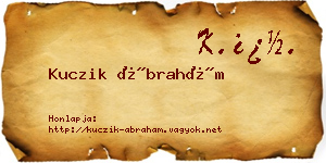 Kuczik Ábrahám névjegykártya
